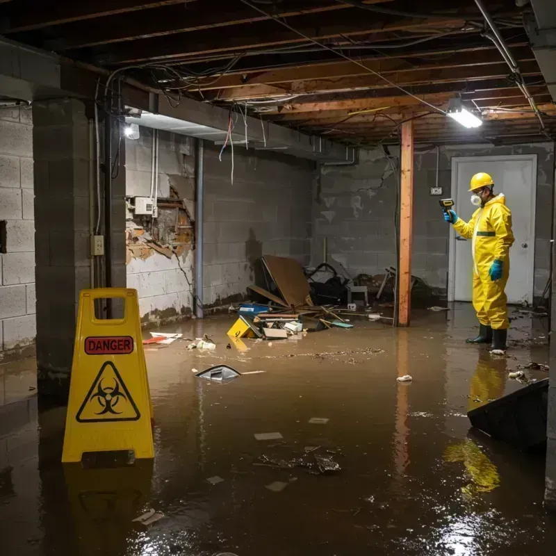 Flooded Basement Electrical Hazard in Colebrook, NH Property